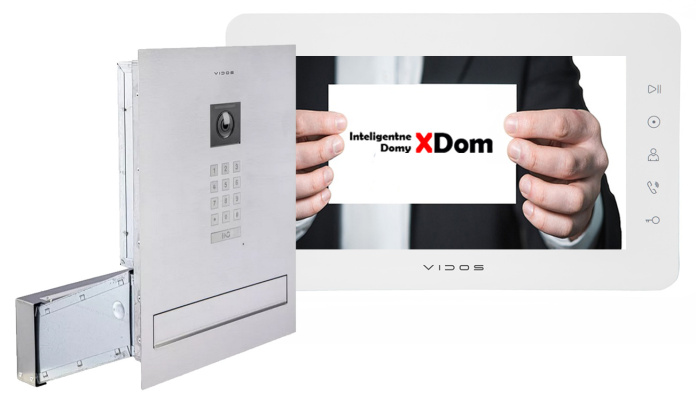 Zestaw wideodomofonu Wi-Fi Vidos skrzynka na listy S14D-SKM monitor M12W